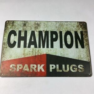 Champion Spark Plugs Sign Metal Home Garage Wall Decor Reproduction